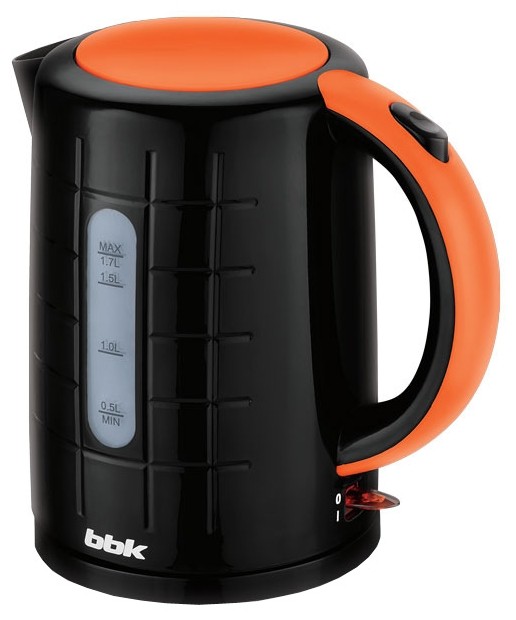 Чайник BBK EK-1703P черн./оранж, пластик,об.1,7л.,2200Вт.,контроллер : Strix ( KeAi)