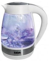 Чайник BBK EK-1721G белый, жаропрочное стекло, об.1,7л., 2200Вт., контроллер : Strix,