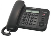 Телефон проводной Panasonic KX-TS2358 RU-B черный_АОН, Caller ID