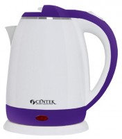 Чайник Centek CT-1026 (белый+фиол.) 1.5л, 2000W, двухслойный корпус - металл внутри и