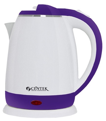Чайник Centek CT-1026 (белый+фиол.) 1.5л, 2000W, двухслойный корпус - металл внутри и