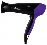 Фен BBK BHD-3221i черный/фиолет_Morrocco,2200Вт.,2реж.,3 темп.режима.