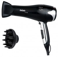 Фен BBK BHD-3223i черный/металлик_La Perla,2200Вт., 3 темп.режима,концентратор-диффузор