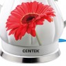 Чайник электрический керамика Centek CT-0062 красная гербера