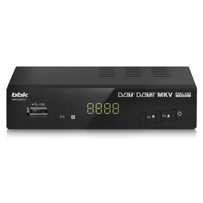 Ресивер цифровой телевизионный BBK SMP-240HDT2 черный