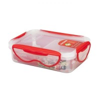 Пластиковый контейнер Oursson CP-0660 S/TR прозрачный с красным_прямоугольная