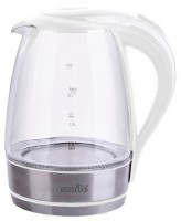 Чайник SMILE WK-5128 белый, стекло, об.1,7л, 2000Вт.