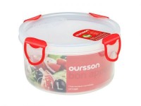 Пластиковый контейнер Oursson CP-1100 R/TR прозрачный с красным_круглая