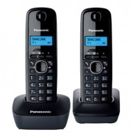 Телефон DECT Panasonic  KX-TG1612 RU-3 черный+дополнительная трубка