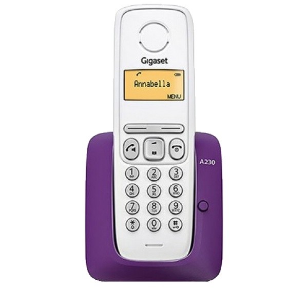 Телефон DECT Siemens Gigaset A-230 PURPLE белый/фиолет