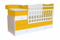 Кровать детская Фея 1400 белый-солнечный