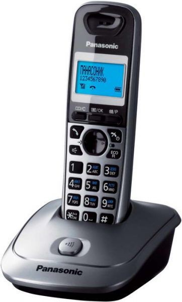 47548_enl.jpg Телефон DECT Panasonic  KX-TG2511 RU-М сер.металлик