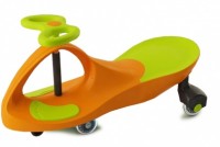Машинка детская, «БИБИКАР»  с полиуретановыми колесами, салатово-оранжевая 