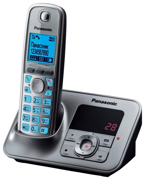 47548_enlol.jpg Телефон DECT Panasonic  KX-TG6621 RU-M сер.металлик