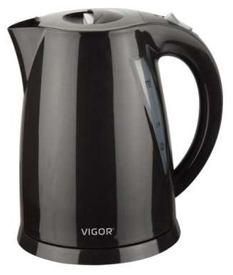 Чайник электрический Vigor HX-2079, пластиковый корпус, 1,7 л, 2200 Вт, стильный корпус